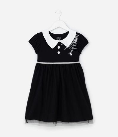 Camisón Infantil con Estampa Tela de Araña - Talle 4 a 10 años