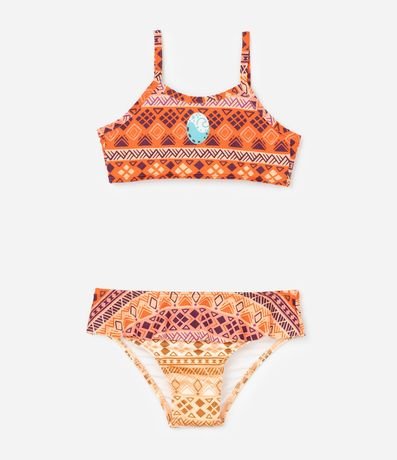 Bikini Infantil con Protección UV  y Estampa Moana - Talle 3 a 8 años