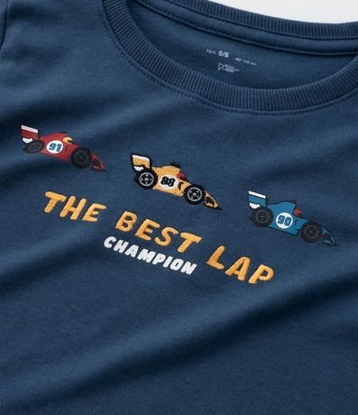 Remera Infantil con Bordado Coches de Corrida - Talle 1 a 6 años 5