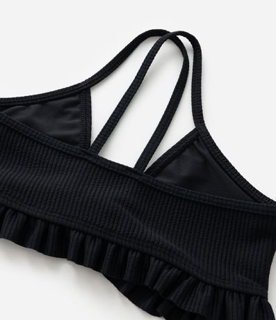 Bikini Infantil en Microfibra  con Tiras Cruzadas y Texturizado - Talle 5 a 14 años 8