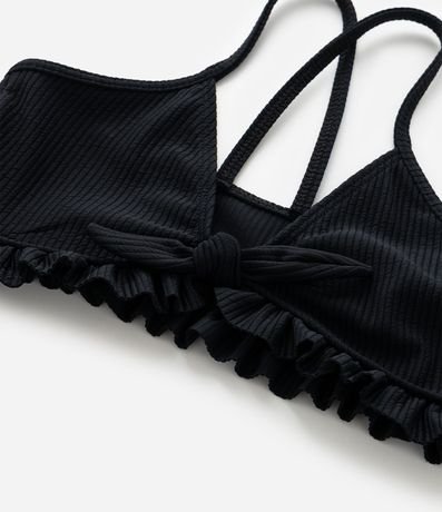 Bikini Infantil en Microfibra  con Tiras Cruzadas y Texturizado - Talle 5 a 14 años 10