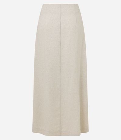 Pollera Recta Midi en Viscolino con Estampa Follaje 8