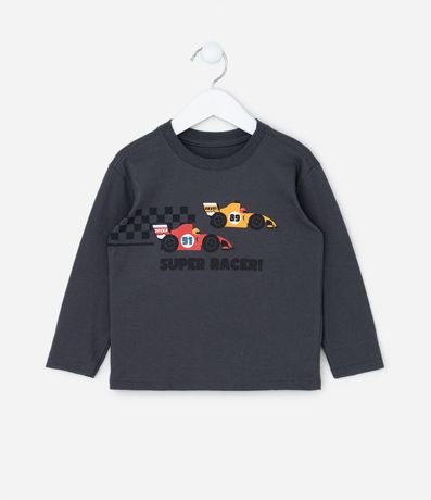 Remera Infantil con Estampa Coches de Corrida - Talle 1 a 6 años 1
