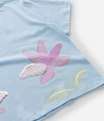 Blusa Infantil con Bordado de Flores en Lentejuelas - Talle 5 a 14 años 4