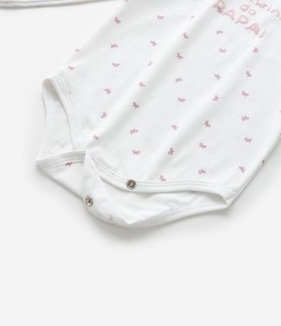 Body Infantil con Letras Presentinho do Papai - Talle RN a 18 meses 5