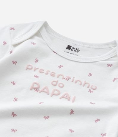 Body Infantil con Letras Presentinho do Papai - Talle RN a 18 meses 6