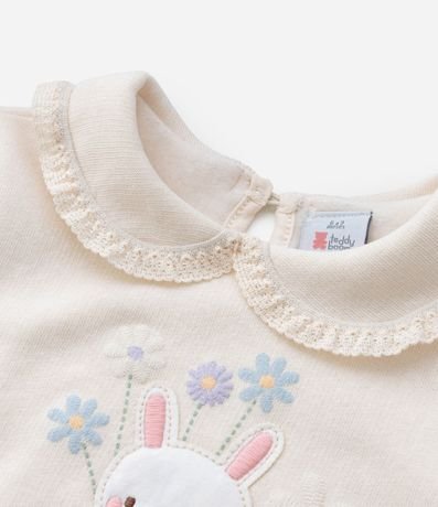 Conjunto Infantil en Algodón con Estampa de Conejito - Talle 0 a 18 Meses 12