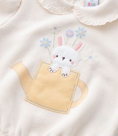 Conjunto Infantil en Algodón con Estampa de Conejito - Talle 0 a 18 Meses 13