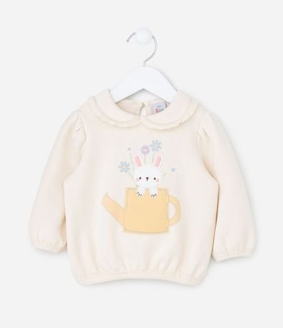 Conjunto Infantil en Algodón con Estampa de Conejito - Talle 0 a 18 Meses 3