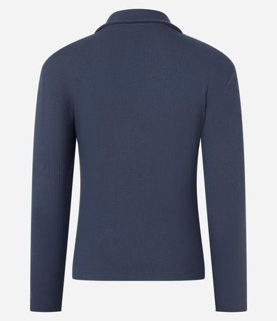 Blusa en Rib con Cuello Polo 6