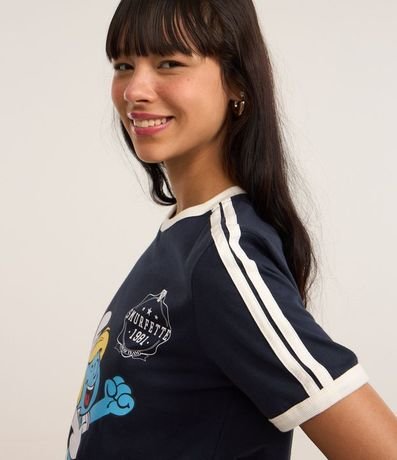 Remera Alargada en Algodón con Estampa Pitufina Tenista 3