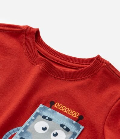 Remera Infantil con Pequeño Bolsillo Estampa Robo - Talle 1 a 6 años 5