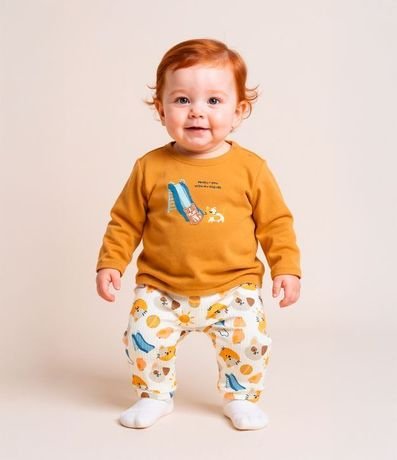 Conjunto Infantil con Estampa Cachorros en el Tobogan- Talle 0 a 18 meses 1