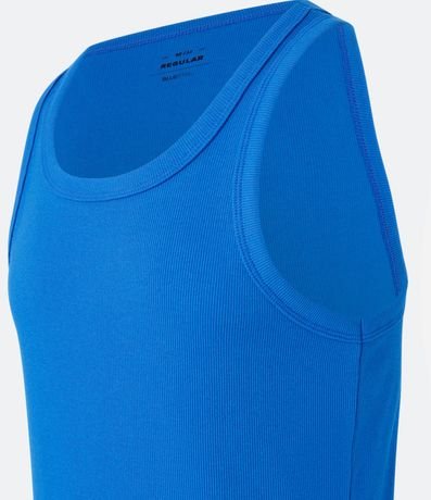 Musculosa Regular Básica en Rib de Algodón 3