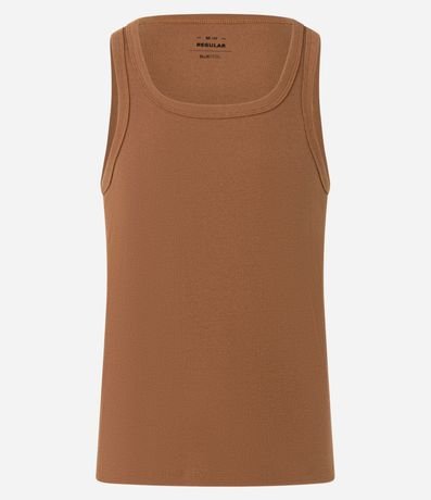 Musculosa Regular Básica en Rib de Algodón 6