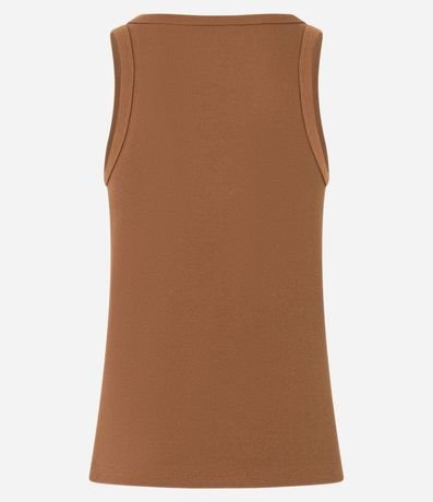 Musculosa Regular Básica en Rib de Algodón 8