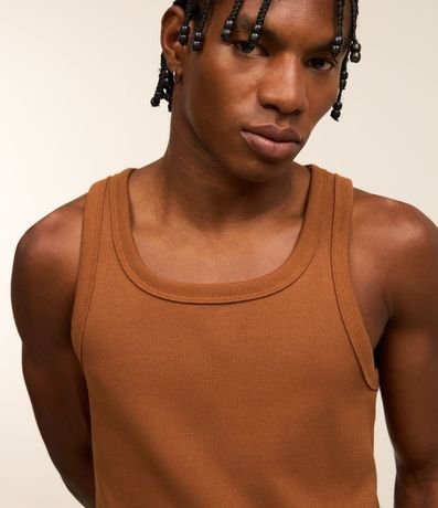 Musculosa Regular Básica en Rib de Algodón 5