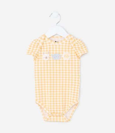 Body Infantil con Estampa Animalitos de Cuadros - Talle RN a 18 meses 2