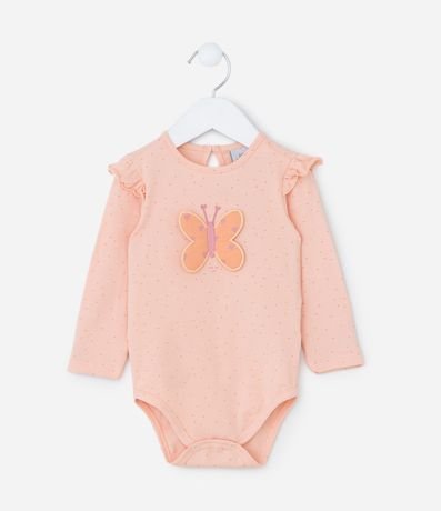 Body Infantil con Estampa Interactiva Mariposa - Talle 0 a 18 meses 2