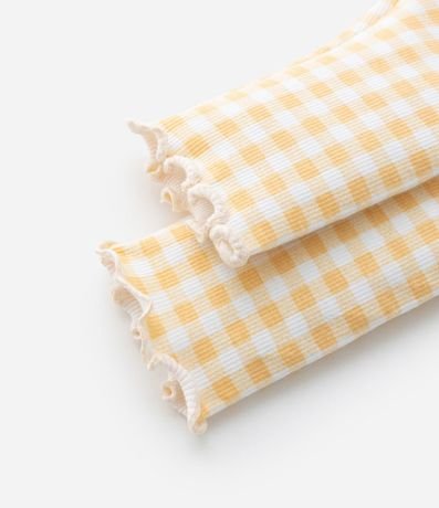 Pantalón Legging Infantil con Estampa de Cuadros Vichy - Talle RN a 18 meses 4