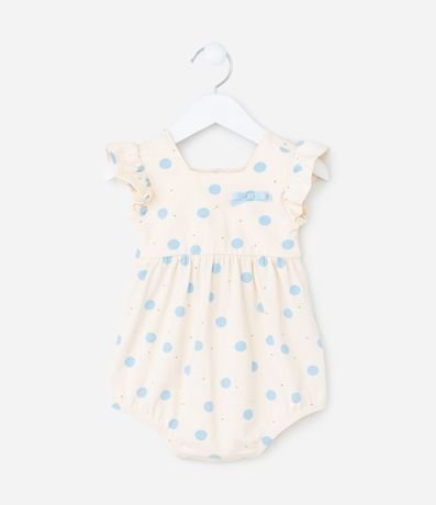 Enterito Infantil con Volado y Estampa de Lunares - Talle 0 a 18 meses 2
