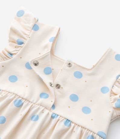 Enterito Infantil con Volado y Estampa de Lunares - Talle 0 a 18 meses 6
