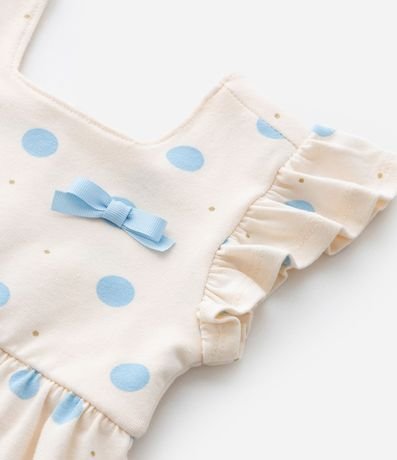 Enterito Infantil con Volado y Estampa de Lunares - Talle 0 a 18 meses 7