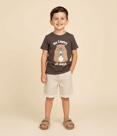 Remera Infantil con Estampa Carpincho Be Cappy - Talle 1 a 6 años 1