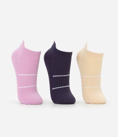 Kit 03 Medias Caña Corta Deportivas en Poliamida con Tirador en el Talón 2