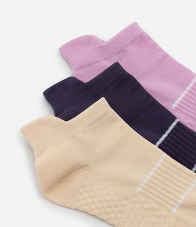 Kit 03 Medias Caña Corta Deportivas en Poliamida con Tirador en el Talón 4