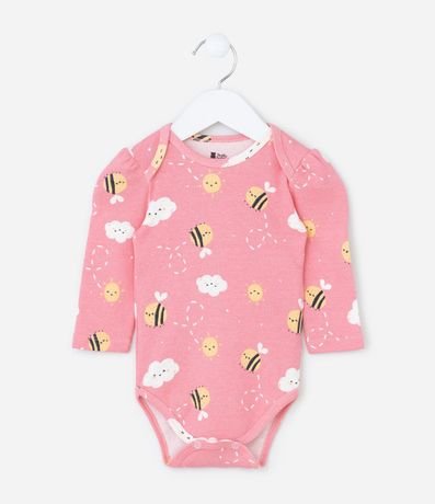 Body Infantil en Rib con Estampa Abeja - Talle RN a 18 meses 2