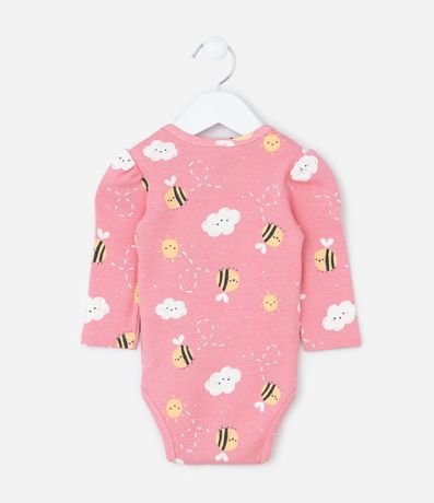 Body Infantil en Rib con Estampa Abeja - Talle RN a 18 meses 3
