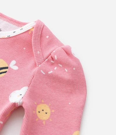 Body Infantil en Rib con Estampa Abeja - Talle RN a 18 meses 4