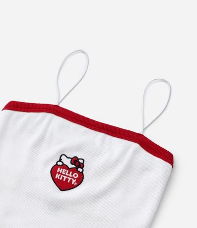 Blusa Infantil en Rib con Bordado Hello Kitty - Talle 5 a 14 años 5