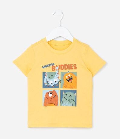 Remera Infantil con Estampa 4 Mounstritos - Talle 1 a 6 años