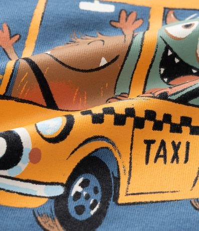 Remera Infantil con Estampa Monstruitos en un Taxi - Talle 1 a 6 años 3