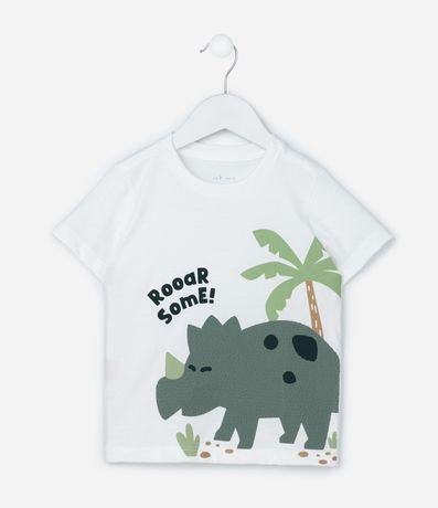 Remera Infantil con Estampa Texturizada Dino - Talle 1 a 6 años 2