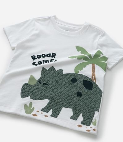 Remera Infantil con Estampa Texturizada Dino - Talle 1 a 6 años 6