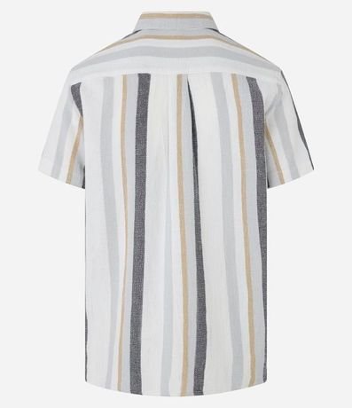 Camisa en Algodón Texturizada con Estampa Rayas 7