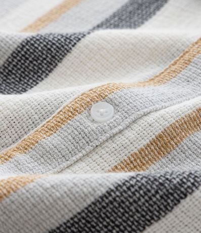 Camisa en Algodón Texturizada con Estampa Rayas 8