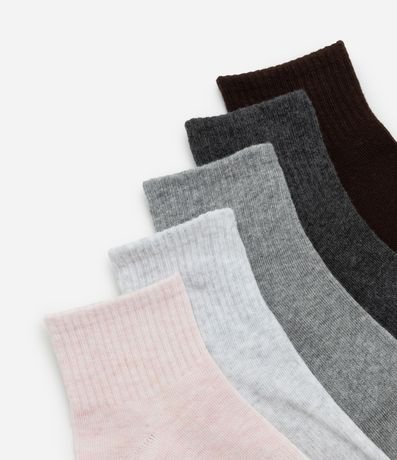 Kit 05 Medias Cano Mediano Deportivas en Algodón 4