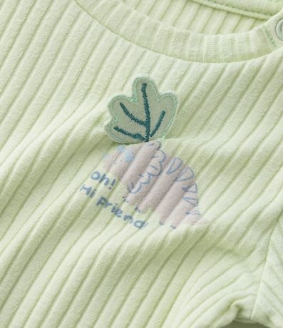 Body Infantil Canelado con Bordado Dinosaurio - Talle 0 a 18 meses 9