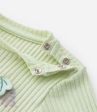 Body Infantil Canelado con Bordado Dinosaurio - Talle 0 a 18 meses 7