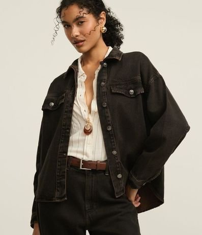 Campera Western Trucker en Jeans con Efecto Tintado