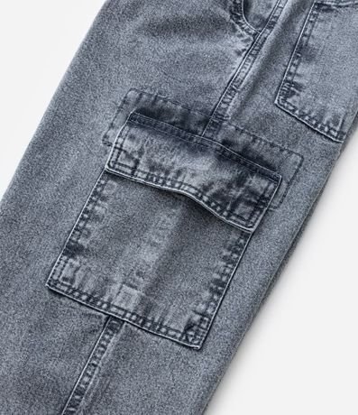 Pantalón Baggy Infantil en Jeans con Bolsillos Cargo - Talle 5 a 14 años 6