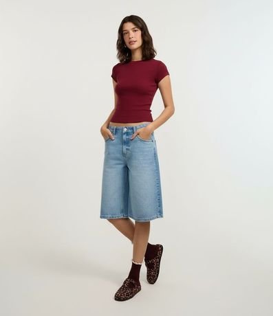 Blusa Básica Justa y Alargada en Rib 5