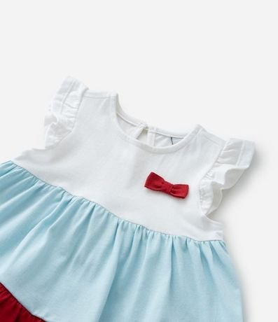 Vestido Infantil con Volados Maria y Moña - Talle 0 a 18 meses 5