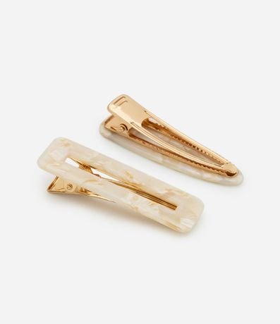 Kit 02 Pinzas para el Pelo en Resina con Efecto Marmoleado 2