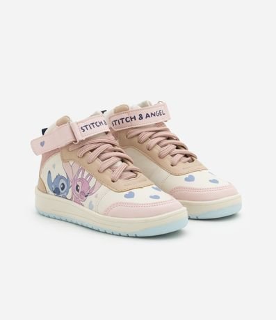 Championes Abotinado Infantil con Estampa Stitch y Angel - Talle 28 o 34