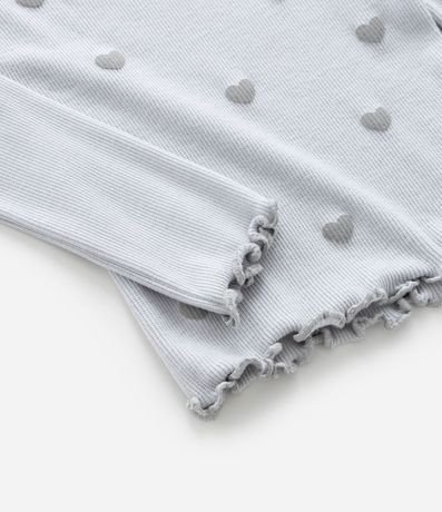Blusa Infantil Acanalada con Estampa Corazones - Talle 1 a 6 años 4
